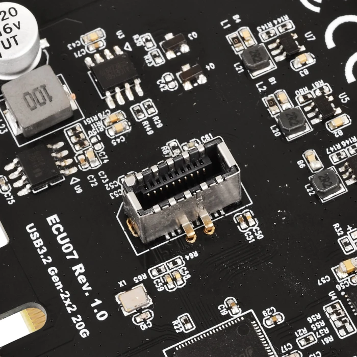SilverStone ECU07, 1x USB-C 3.2 Key-A Header, PCIe 3.0 x4