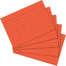 Herlitz Karteikarten, A7, liniert, orange, 100 Blatt