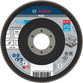 Bosch Professional X571 Best for Metal Fächerschleifscheibe gewinkelt K120, 115x22.23mm, 1 Stück