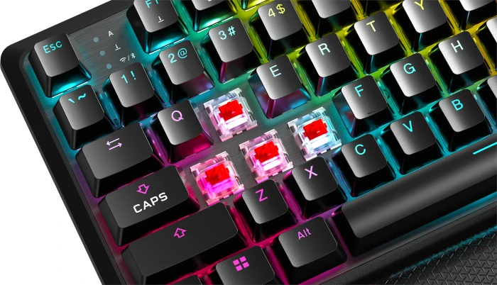 Corsair Gaming K70 CORE TKL WIRELESS RGB, schwarz, MLX RED V2, USB/Bluetooth, US