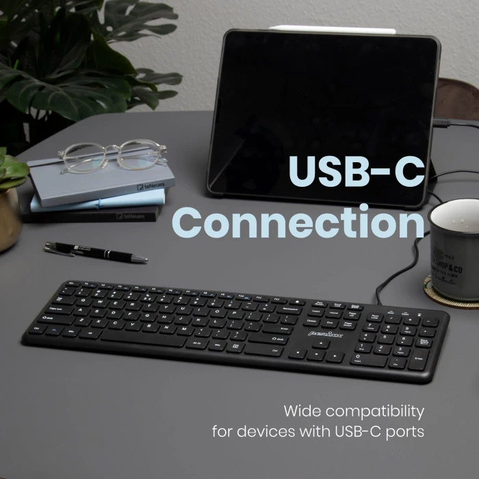 Perixx Periboard-210C-C, schwarz, USB, IT