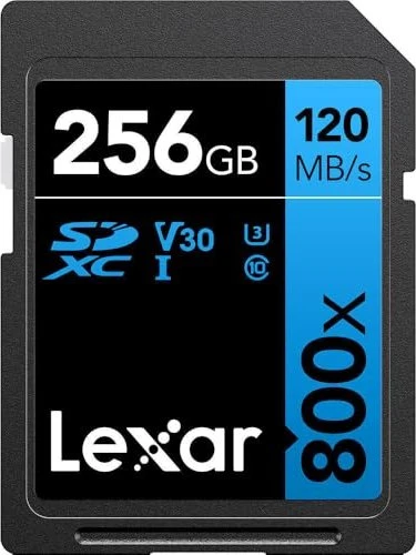 Lexar BLUE Series 800x R120/W45 256GB, UHS-I U3, Class 10