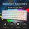 RK Royal Kludge RK61 60% Wireless, weiß, LEDs RGB, Gateron BLUE, USB/Bluetooth, DE Vorschaubild