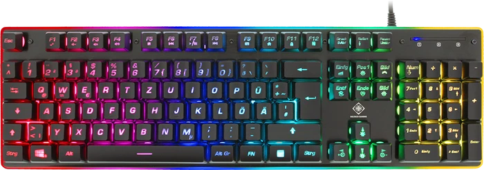 Deltaco Gaming Running RGB Gaming Keyboard, USB, DE