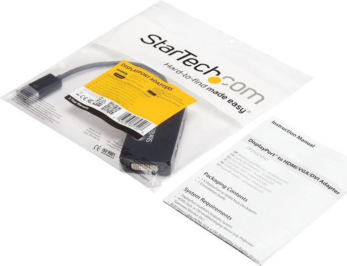 StarTech DisplayPort auf HDMI/VGA/DVI Adapter, schwarz