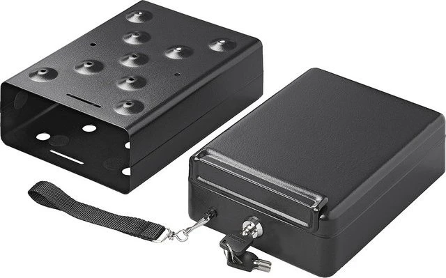 ProPlus Mini-Stahlsafe Tresor, schwarz, Schlüsselschloss