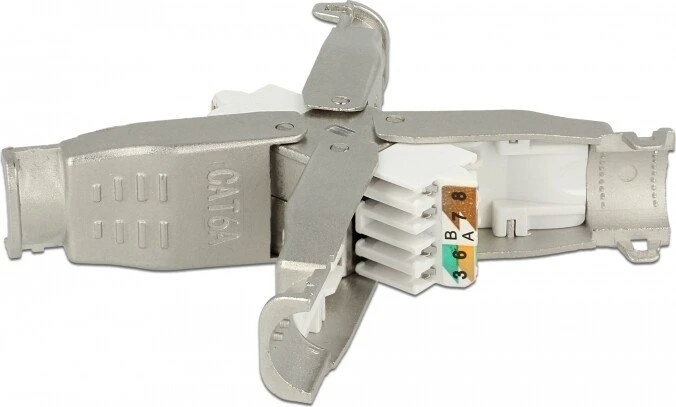 DeLOCK Verbinder für Netzwerkkabel, Cat6a STP Modularstecker