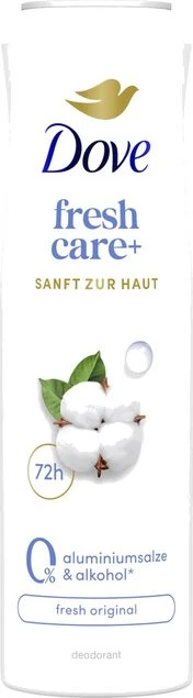 Dove Original 0% Aluminiumsalze mit Zink-Komplex Deodorant Spray, 150ml