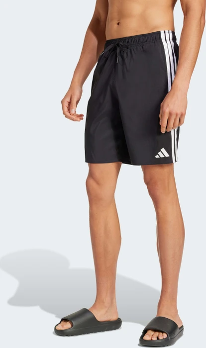 adidas 3-Streifen 8-Inch Badeshorts schwarz/weiß (Herren)