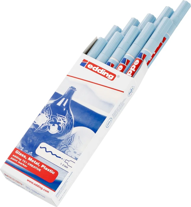edding 751 Glanzlackmarker pastellblau, 10er-Pack