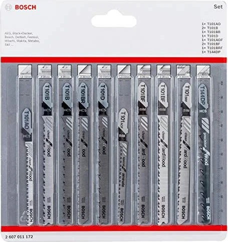 Bosch Professional Clean Precision Stichsägeblatt-Set, 10-tlg.