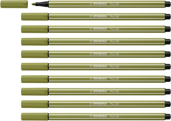 STABILO Pen 68 schlammgrün, 10er-Pack
