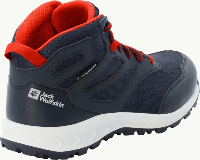 Jack Wolfskin Woodland Texapore Mid night blue/red (Junior)