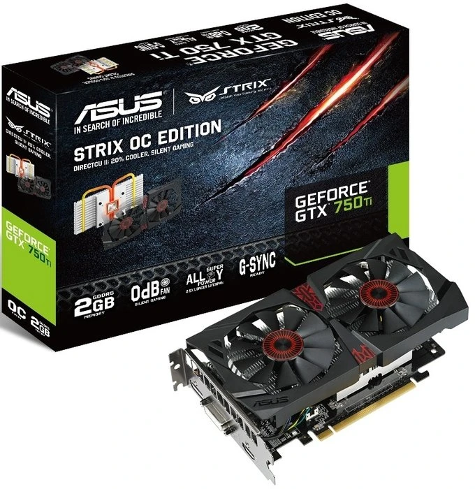 ASUS Strix GeForce GTX 750 Ti OC, STRIX-GTX750TI-OC-2GD5, 2GB GDDR5, DVI, HDMI, DP