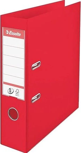 Esselte No. 1 Ordner 2-Ring Plastik, 75mm, A4, rot