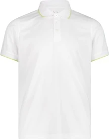 CMP Einfarbiges Pique Poloshirt kurzarm bianco/acido (Herren)