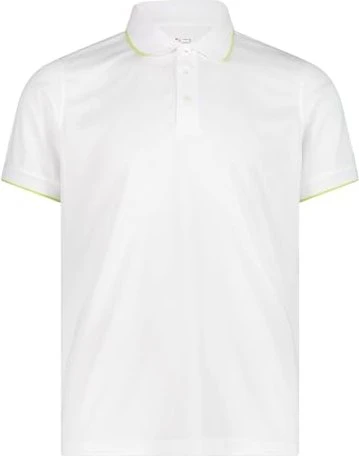 CMP Einfarbiges Pique Poloshirt kurzarm bianco/acido (Herren)