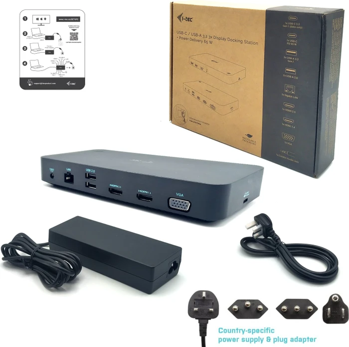 i-tec 3x Display Docking Station, USB-C 3.0 [Buchse]