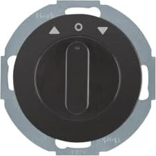 Berker Serie R.classic Jalousie-Drehschalter 2polig, schwarz