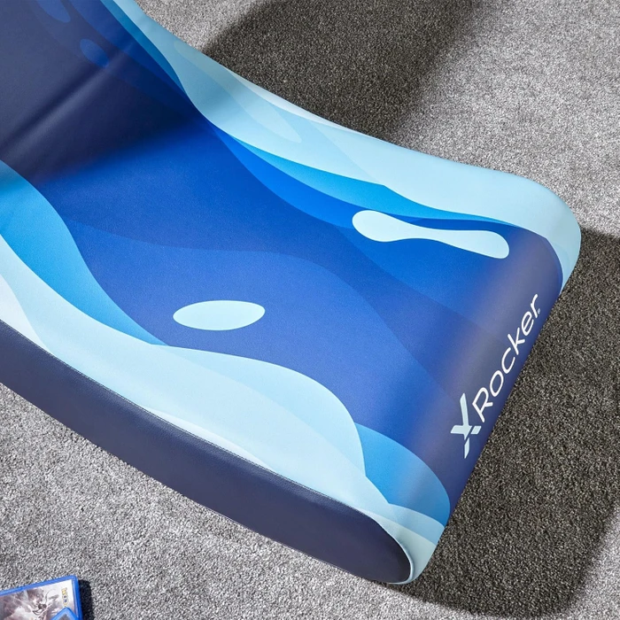 X Rocker Video Rocker Gaming Bodensessel für Kinder/Jugendliche, Lava Blue