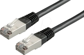 Roline / Secomp Patchkabel, Cat5e, SF/UTP, RJ-45/RJ-45, 5m, schwarz