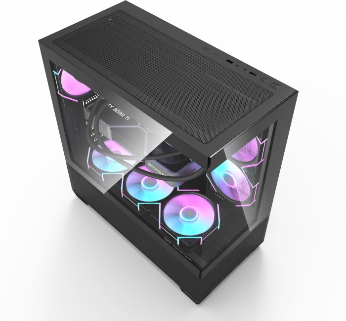 DarkFlash DS900 Air Black, inkl. Lüfter, Glasfenster