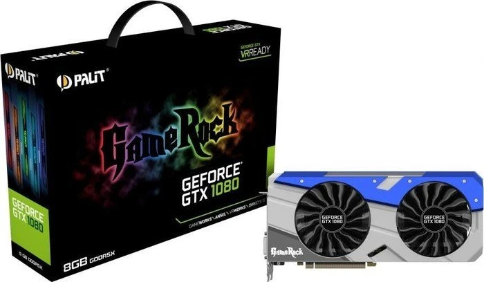 Palit GeForce GTX 1080 GameRock, 8GB GDDR5X, DVI, HDMI, 3x DP