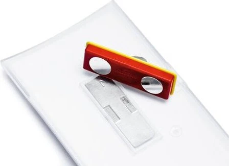 Durable Konvex Namensschild mit Magnet, 7.5x4cm, transparent, 25 Stück