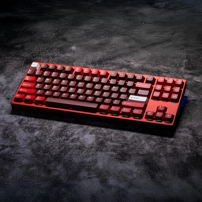 Wobkey Crush 80 Reboot Pro, Red, LEDs RGB, Kailh Cocoa, USB/Bluetooth, US