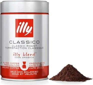illy Classico Filter klassische Röstung Kaffeepulver, 250g