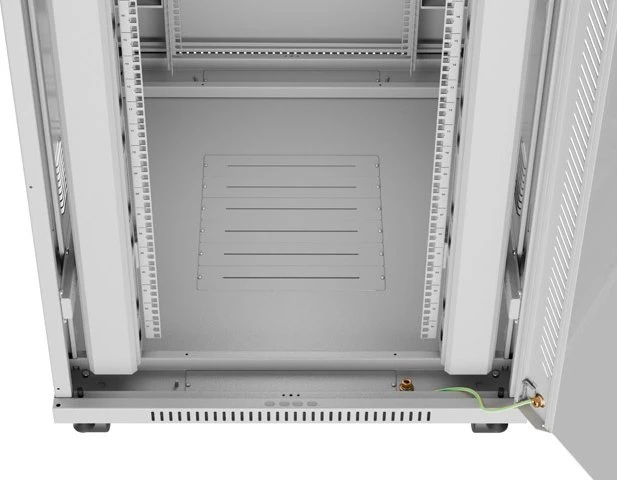Lanberg 19" Rackschrank 42HE, LCD, freistehend, Flat Pack, V2, Glastür, IP20, RAL 7035, 1000mm tief