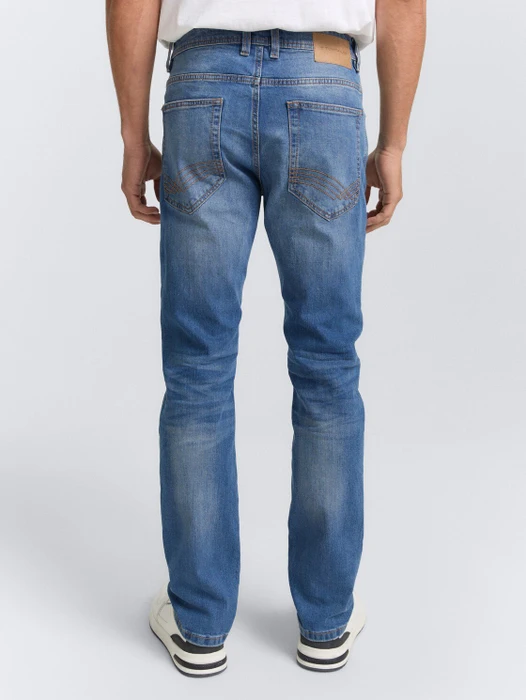 Tom Tailor Josh Regular Slim Jeans Jeans used mid stone blue denim (Herren)