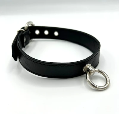 McPopp Halsband mit Ring der O S/M schwarz