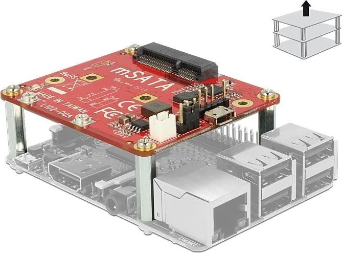 USB 2.0 auf mSATA 6Gb/s Controller (verschiedene Hersteller)