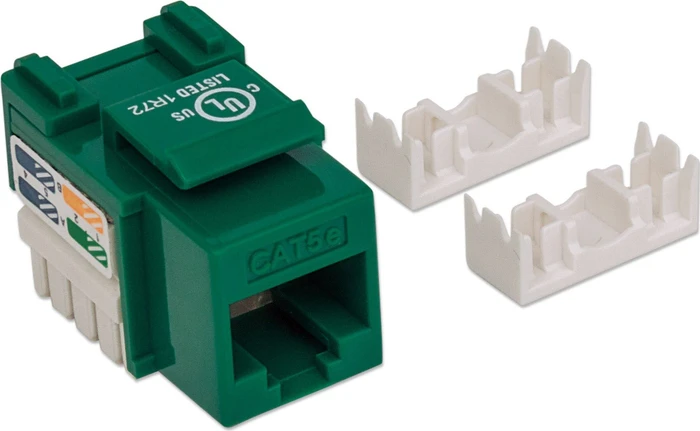 Intellinet Keystone Modul RJ-45 Buchse via Verlegekabel Cat5e, grün