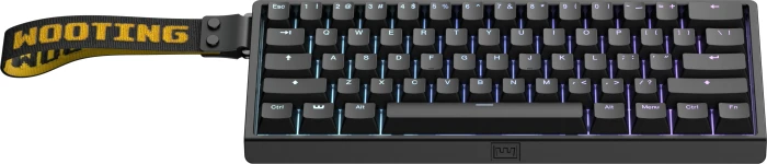 Wooting 60HE v2 Gaming Tastatur, Just Black, LEDs RGB, Lekker Tikken Medium, USB, US