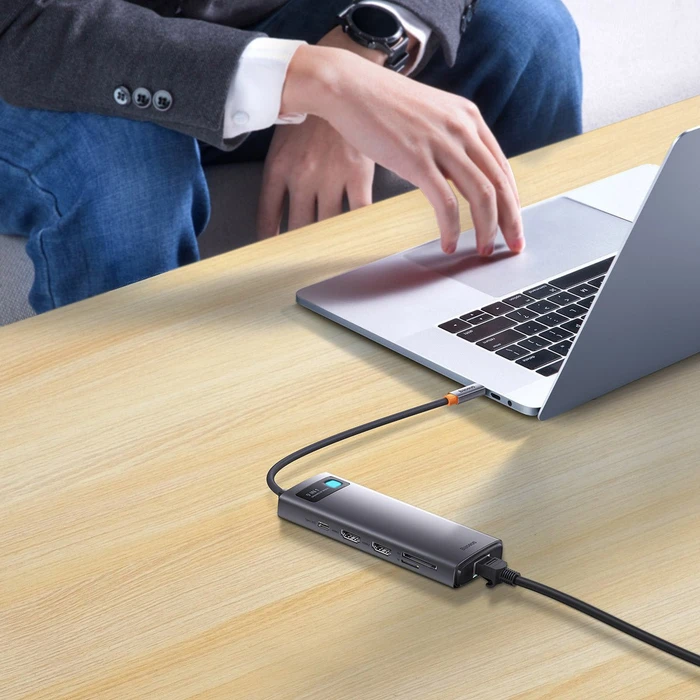 Baseus Joystar 9-in-1 Docking Station, Multiport-Adapter, USB-C 3.0 [Stecker]