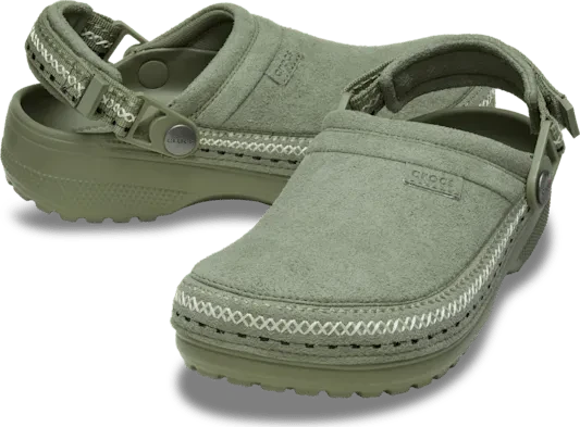 Crocs Crafted Vegan Suede Stitch Clog cargo