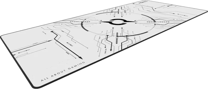 Aqirys Gruis White XL Mouse Pad, 900x400mm, Motiv weiß/schwarz