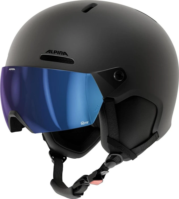 Alpina Arber 2 Visor Q-Lite Helm schwarz matt/blau (Modell 2026/2027)