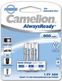 Camelion AlwaysReady Micro AAA NiMH 800mAh, 2er-Pack