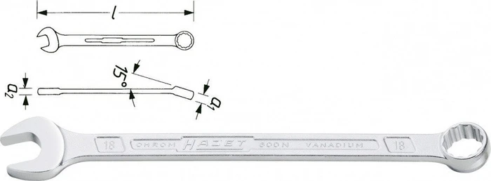 Hazet 600N-21 Ring-Maulschlüssel, 21x292mm