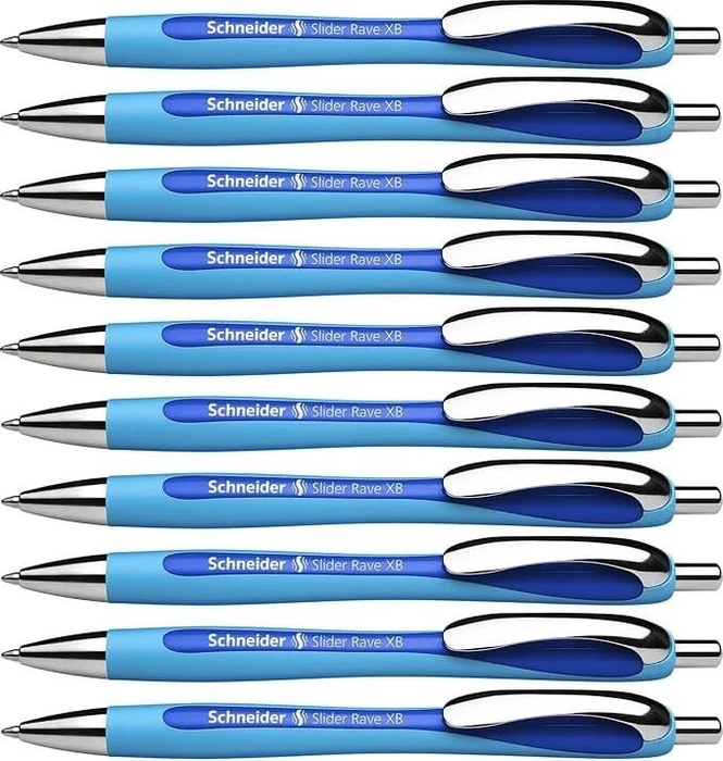 Schneider Slider Rave XB Kugelschreiber blau/dunkelblau, 10er-Pack