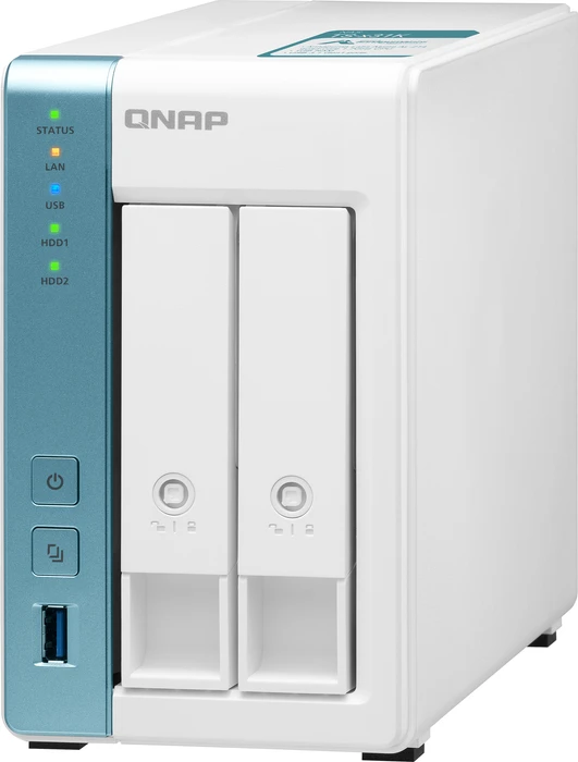 QNAP Turbo Station TS-231K, 1GB RAM, 2x RJ-45 1000Base-T, 3x USB-A 3.0
