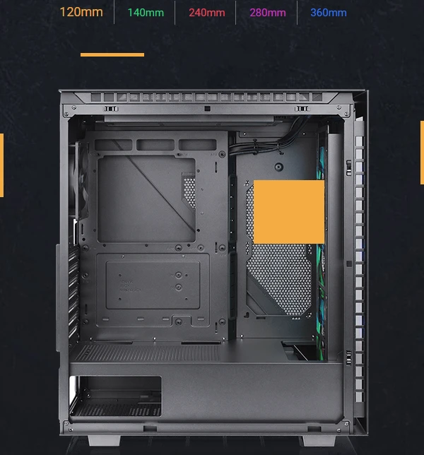 Thermaltake Divider 500 TG Air, schwarz, Glasfenster
