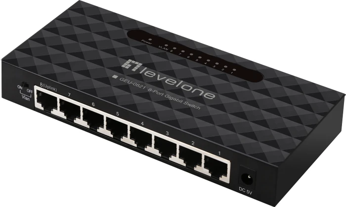 LevelOne GEU Desktop Gigabit Switch, 8x RJ-45