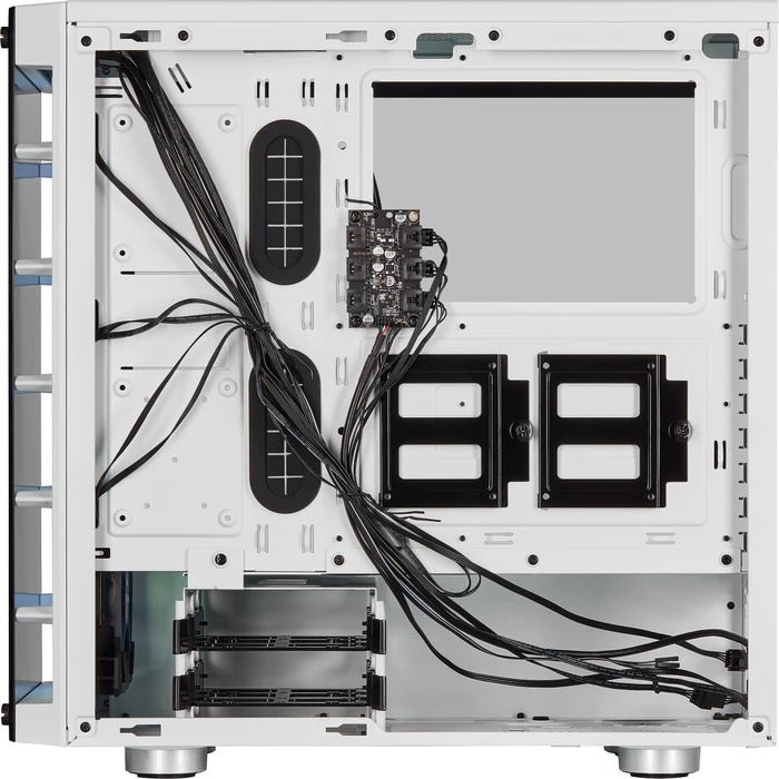 Corsair iCue 465X RGB, weiß, Glasfenster