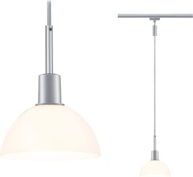 Paulmann URail Sarrasani Schienensystem Pendelleuchte E14 chrom matt/opal, 1 Stück