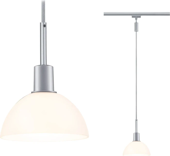 Paulmann URail Sarrasani Schienensystem Pendelleuchte E14 chrom matt/opal, 1 Stück