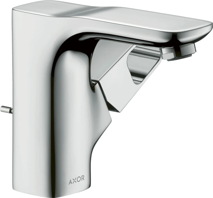 Hansgrohe Axor Urquiola Einhebel-Waschtischmischer 110 für Handwaschbecken mit Zugstangen-Ablaufgarnitur brushed brass